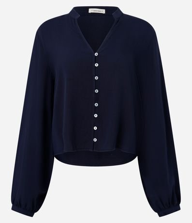 Camisa en Viscosa con Cuello Padre y Botones 3