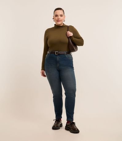 Pantalón Skinny en Jeans con Elastano y Lavado Dirty Curve & Plus Size