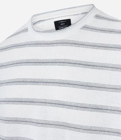 Remera Boxy en Algodón con Estampa de Rayas 8