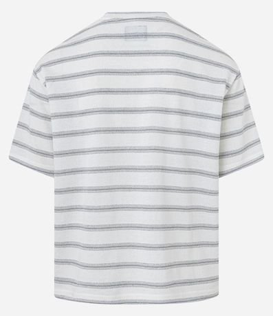 Remera Boxy en Algodón con Estampa de Rayas 11