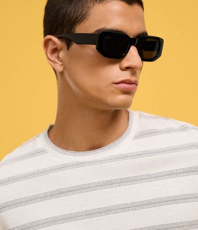 Remera Boxy en Algodón con Estampa de Rayas 4