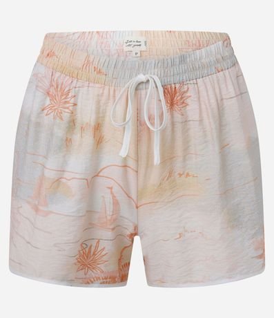 Pijama Short Doll Americano en Chalis con Estampa Tropical 6