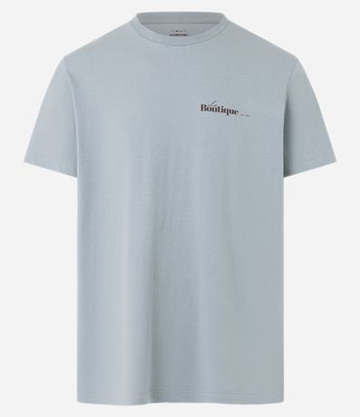 Remera Comfort en Algodón con Estampa Lettering La Boutique 7