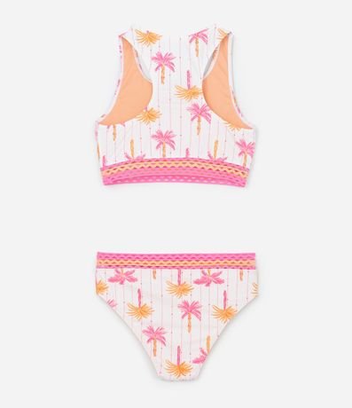 Bikini Infantil en Microfibra con Estampa Tropical - Talle 5 a 14 años 2