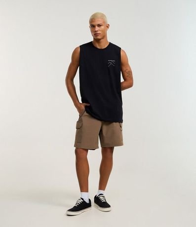 Bermuda en Poliamida con Bolsillo Cargo