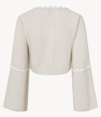Blusa Cropped en Anarruga con Detalles en el Borde 7