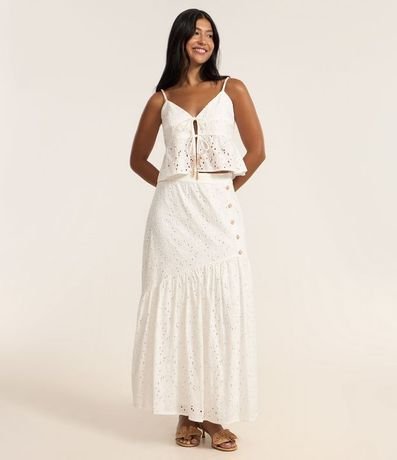 Blusa Cropped en Laise Floral con Lazo Delantero 2