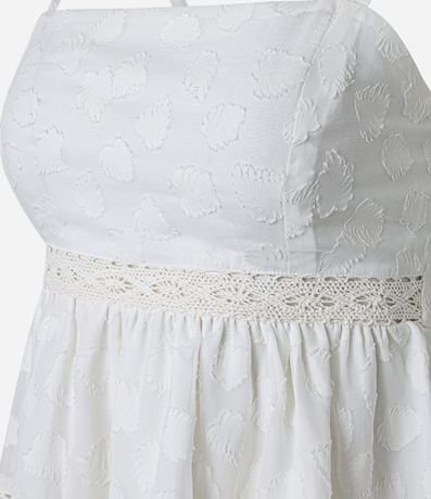 Blusa Musculosa con Escote Recto y Estampa Hojas con Detalles de Encaje 6