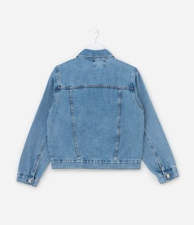 Campera Infantil Jeans con Bordado Cerezas - Talle 5 a 14 años 2