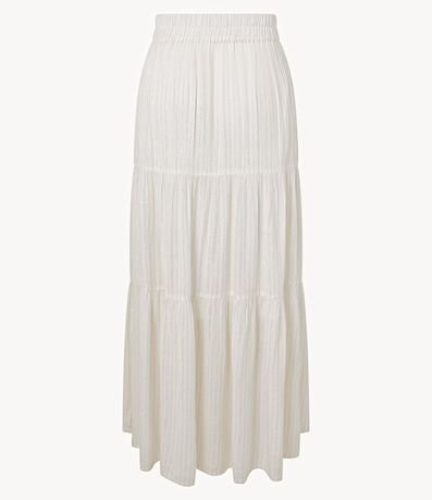 Pollera Larga con Volados e Hilo Metalizado 8