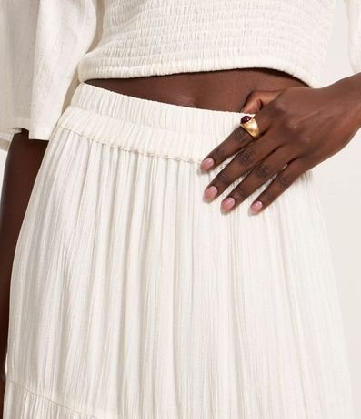 Pollera Larga con Volados e Hilo Metalizado 4