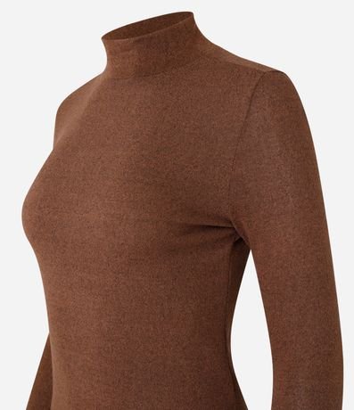 Blusa Texturizada con Cuello Alto y Manga Larga 7