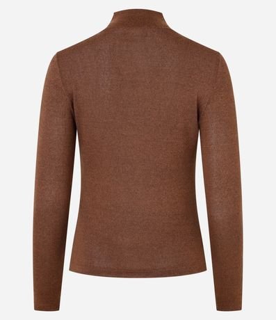 Blusa Texturizada con Cuello Alto y Manga Larga 8