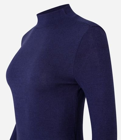 Blusa Texturizada con Cuello Alto y Manga Larga 6