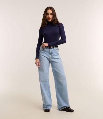 Blusa Texturizada con Cuello Alto y Manga Larga 2