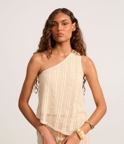 Blusa en Algodón con Escote Hombro Único