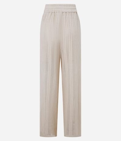 Pantalón Recto en Algodón con Lazo en la Cintura Elástico 8