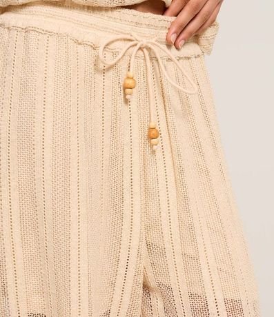 Pantalón Recto en Algodón con Lazo en la Cintura Elástico 4