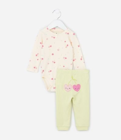Conjunto Infantil con Estampa de Cereza - Talle RN a 18 meses 2