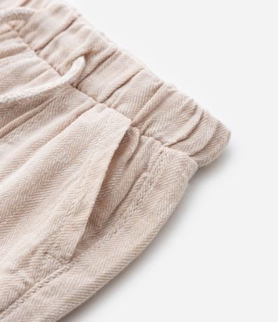 Pantalón Infantil en Cambraia con Bolsillo Cuchillo y Bajo Plegado - Talle 0 a 18 Meses 6