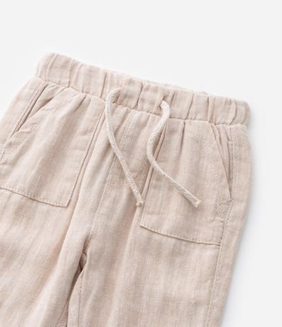 Pantalón Infantil en Cambraia con Bolsillo Cuchillo y Bajo Plegado - Talle 0 a 18 Meses 8