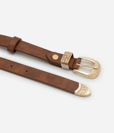 Kit 02 Cintos en Material Sintético con Detalles Diferentes 3