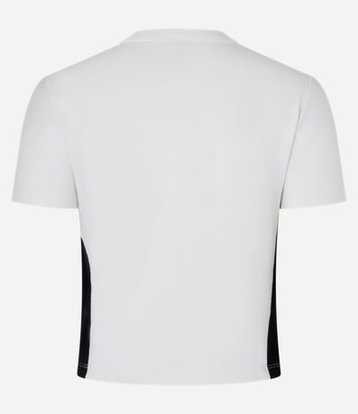 Blusa Baby Look en Algodón con Recortes Contrastantes 7