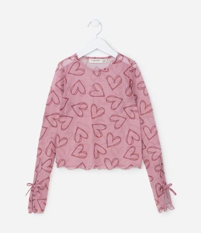 Blusa Infantil con Superposición y Lacitos en las Mangas - Talle 5 a 14 años 2