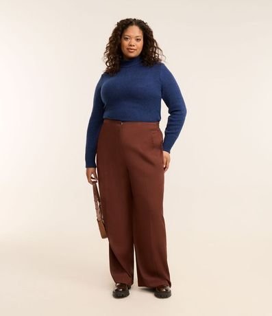 Pantalón Wide Leg Sastrería en Viscosa Curve & Plus Size