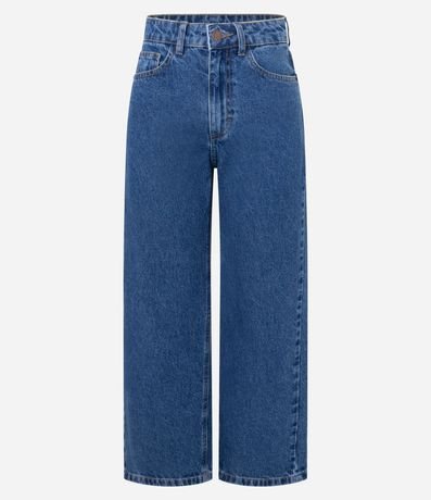 Pantalón Cropped Reta Jeans con Lavado Clássica