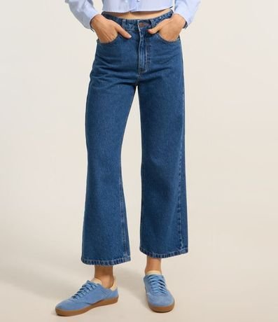 Pantalón Cropped Reta Jeans con Lavado Clássica 3