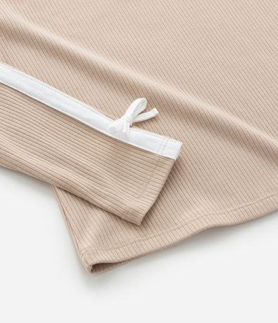 Remera Infantil Acanalada con Raya y Lazos en la Manga - Talle 5  14 años 4