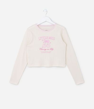 Blusa Corta Infantil con Estampa Cerezas - Talle 5 a 14 años 1