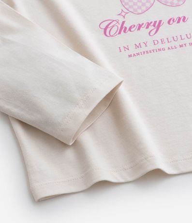 Blusa Corta Infantil con Estampa Cerezas - Talle 5 a 14 años 4