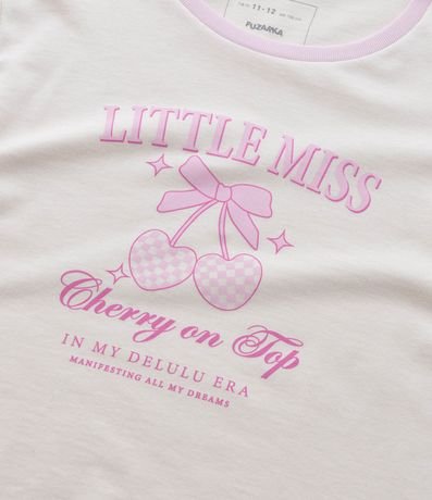 Blusa Corta Infantil con Estampa Cerezas - Talle 5 a 14 años 5