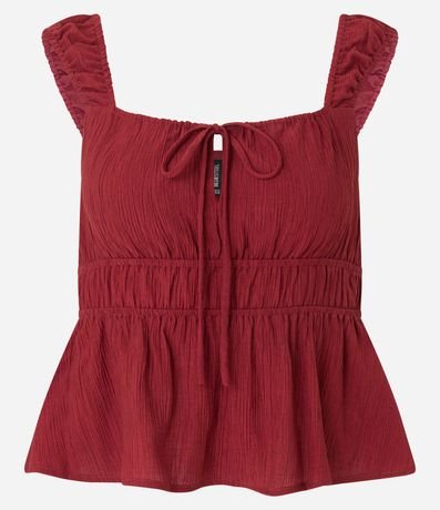 Blusa Texturizada con Lazo y Volado 5