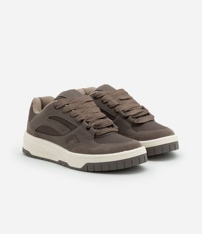 Championes Sintéticos con Cordones y Recortes 2