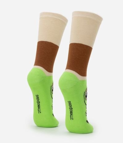 Media Caña Larga en Algodón con Estampa de Shrek 3