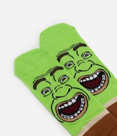 Media Caña Larga en Algodón con Estampa de Shrek 4