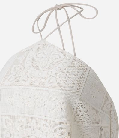 Vestido Frente Única con Lazo y Textura Floral 7