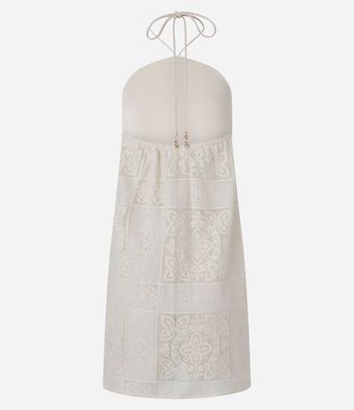 Vestido Frente Única con Lazo y Textura Floral 8