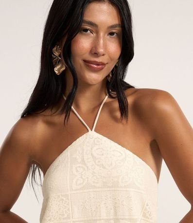 Vestido Frente Única con Lazo y Textura Floral 3