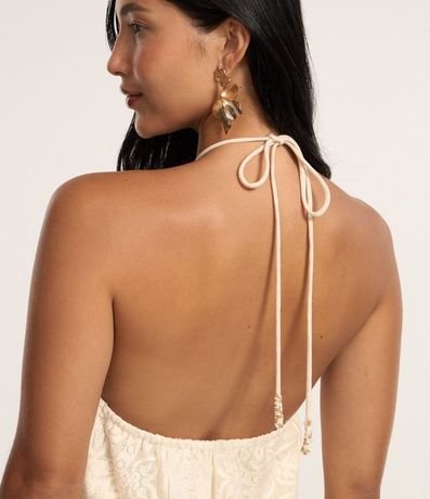 Vestido Frente Única con Lazo y Textura Floral 4