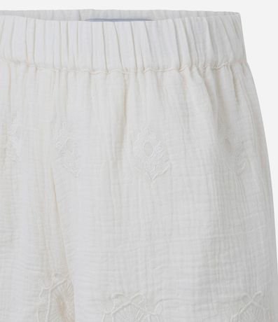 Short Cintura Alta en Cambraia con Efecto Arrugado 8