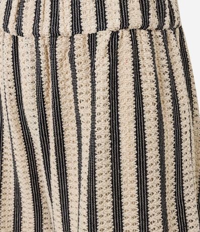 Pantalón Recto en Punto con Rayas y Cintura Elástica 6