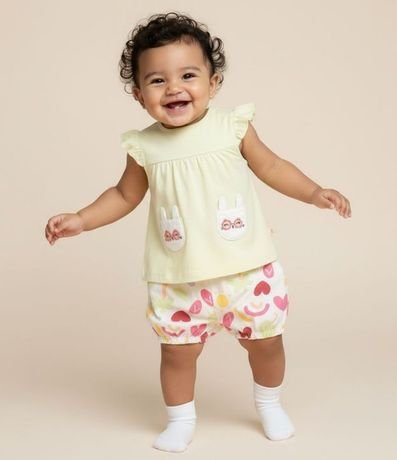 Conjunto Infantil con Estampa Divertida - Talle 0 a 18 Meses