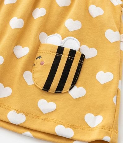 Conjunto Infantil con Estampa de Corazones y Abejas - Talle 0 a 18 Meses 12