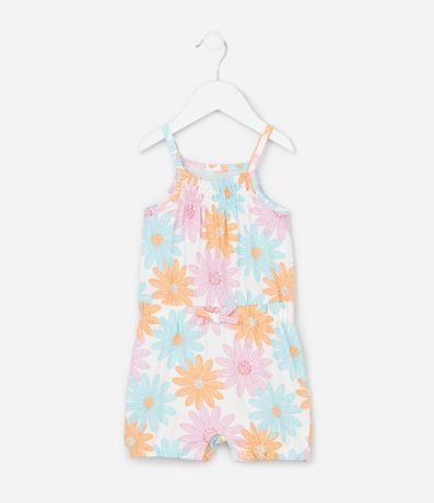 Enterito Infantil con Estampa Floral - Talle 0 a 18 Meses 2