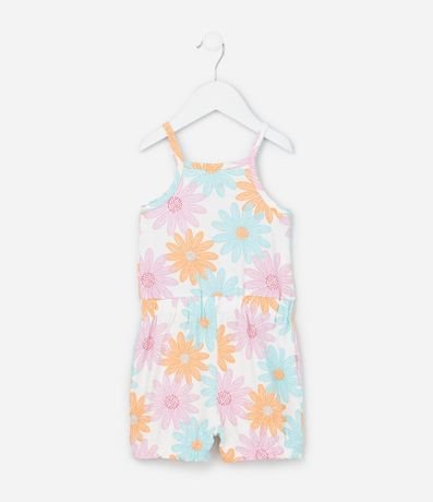 Enterito Infantil con Estampa Floral - Talle 0 a 18 Meses 3