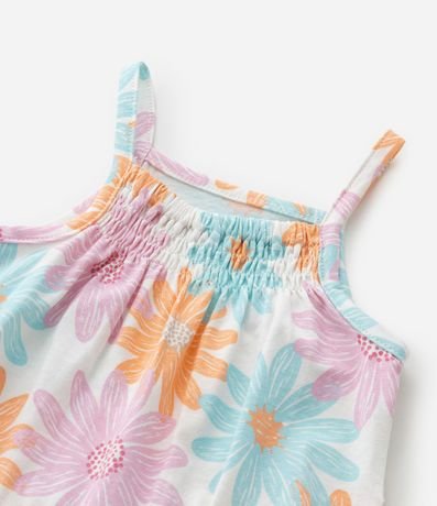 Enterito Infantil con Estampa Floral - Talle 0 a 18 Meses 5